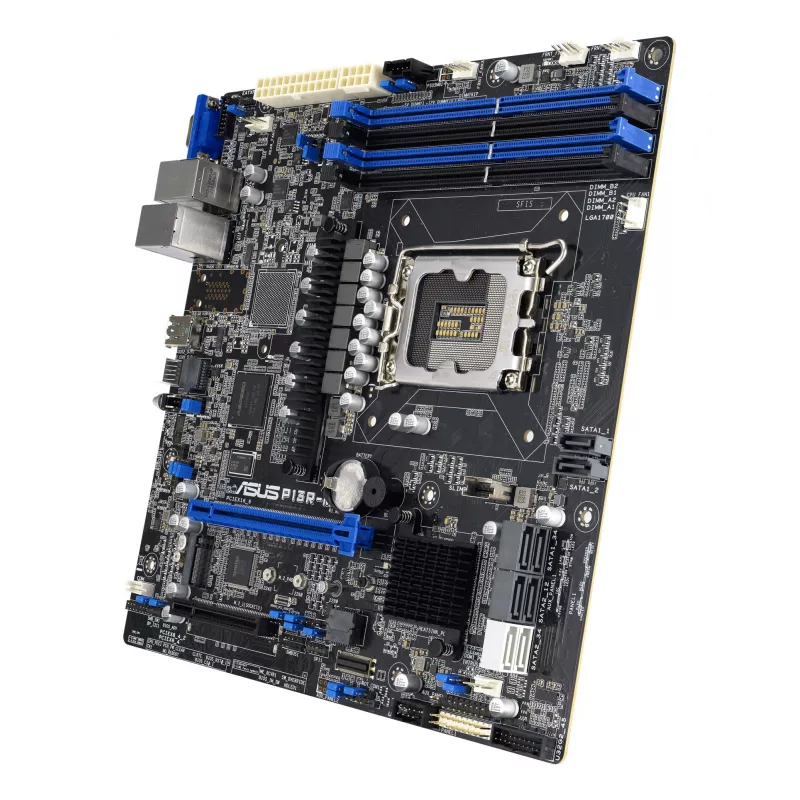 Motherboard ASUS P13R-M Intel C262 LGA 1700 micro ATX, DDR5, 4 DIMM, 128GB, 8x SATA III, 1x M.2, 2x LAN