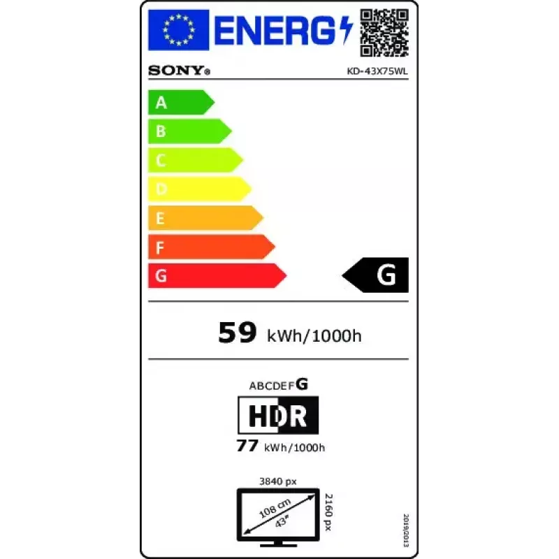 Sony BRAVIA | KD-43X75WL | LED | 4K HDR | Google TV | ECO PACK | BRAVIA CORE | Schmalrand-Design