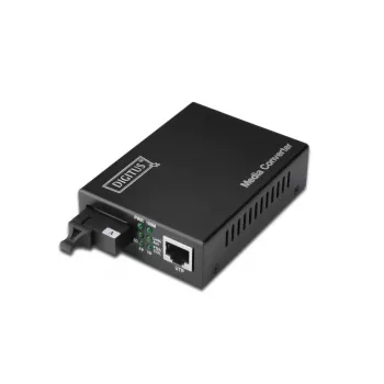 DIGITUS Medienkonverter, Singlemode, BiDi, WDM Gigabit Ethernet, Tx1310nm / Rx1550nm SC-Stecker, bis zu 20 km