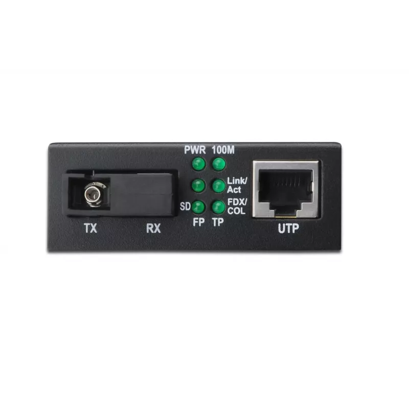 DIGITUS Medienkonverter, Singlemode, BiDi, WDM Gigabit Ethernet, Tx1310nm / Rx1550nm SC-Stecker, bis zu 20 km