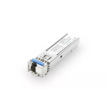 DIGITUS 1,25 Gbit/s BiDi WDM SFP Modul, bis zu 20 km mit DDM-Unterstützung, Singlemode, LC Simplex Stecker 1000Base-LX, Tx1310nm/Rx1550nm