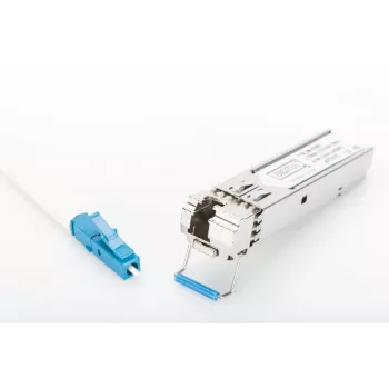 DIGITUS 1,25 Gbit/s BiDi WDM SFP Modul, bis zu 20 km mit DDM-Unterstützung, Singlemode, LC Simplex Stecker 1000Base-LX, Tx1310nm/Rx1550nm