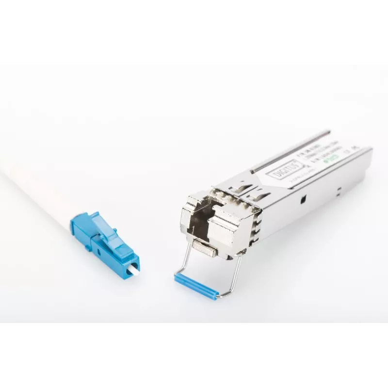 DIGITUS 1,25 Gbit/s BiDi WDM SFP Modul, bis zu 20 km mit DDM-Unterstützung, Singlemode, LC Simplex Stecker 1000Base-LX, Tx1310nm/Rx1550nm