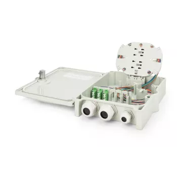 DIGITUS FTTH Verteilerbox - Singlemode LC-APC vorkonfektionierte Kupplungen Pigtails