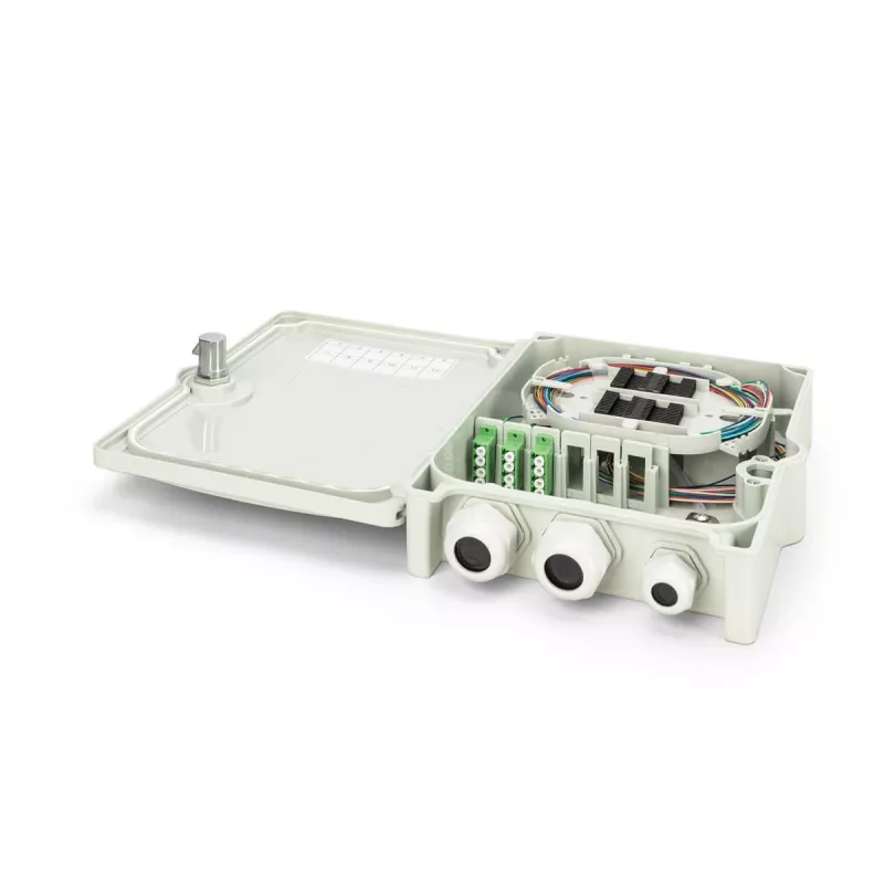 DIGITUS FTTH Verteilerbox - Singlemode LC-APC vorkonfektionierte Kupplungen Pigtails