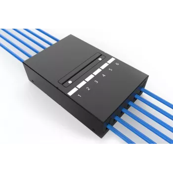 DIGITUS Consolidation Point Box – 6 Ports Keystone-Module mit smartem Kabelmanager