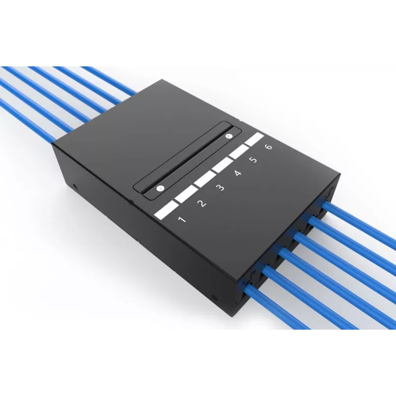 DIGITUS Consolidation Point Box – 6 Ports Keystone-Module mit smartem Kabelmanager