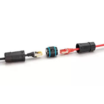 Netzwerkkabel Digitus DN-93905-OD RJ45 auf RJ45 CAT 6A 1m Schwarz