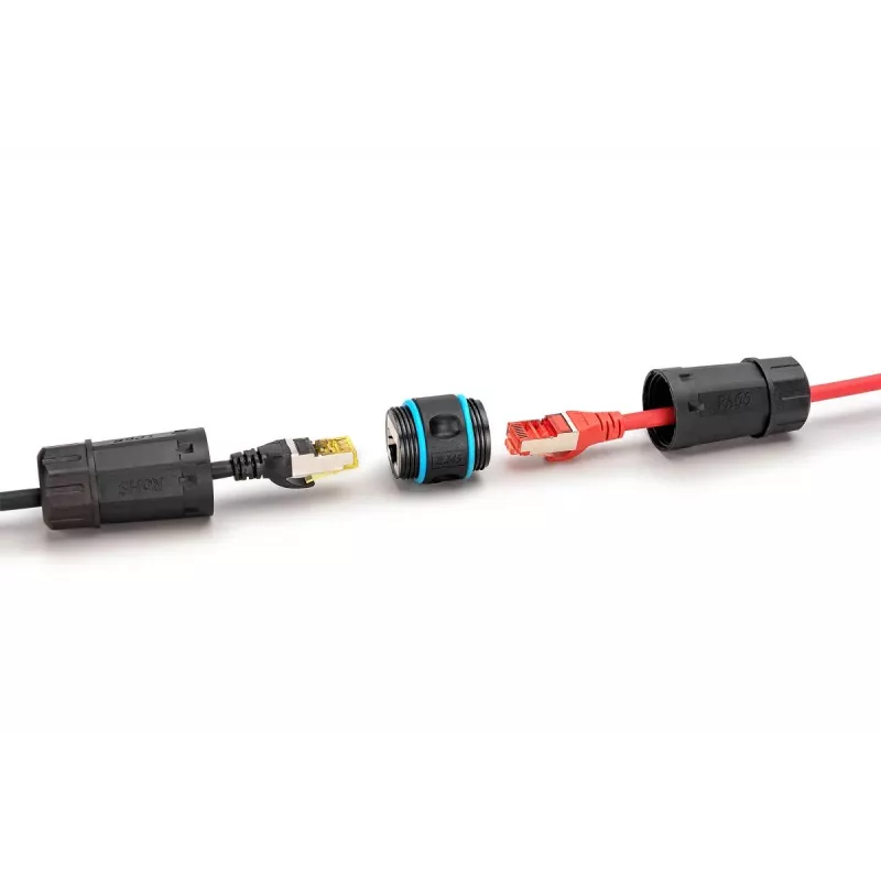 Netzwerkkabel Digitus DN-93905-OD RJ45 auf RJ45 CAT 6A 1m Schwarz