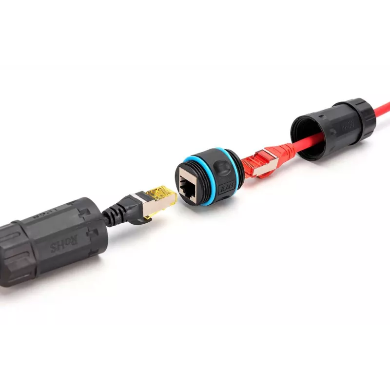 Netzwerkkabel Digitus DN-93905-OD RJ45 auf RJ45 CAT 6A 1m Schwarz