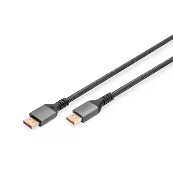 DIGITUS PREMIUM DisplayPort 2.1 Verbindungskabel - M/M 1m 16K UHD 80G Aluminiumgehäuse