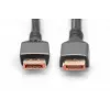 DIGITUS PREMIUM DisplayPort 2.1 Verbindungskabel - M/M 1m 16K UHD 80G Aluminiumgehäuse