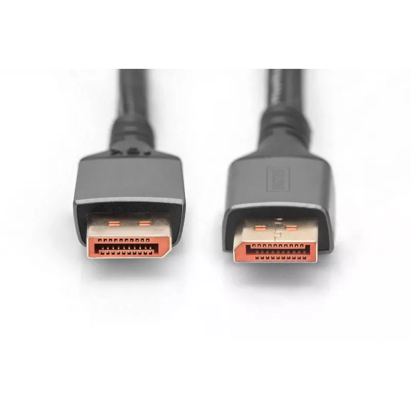 DIGITUS PREMIUM DisplayPort 2.1 Verbindungskabel - M/M 1m 16K UHD 80G Aluminiumgehäuse