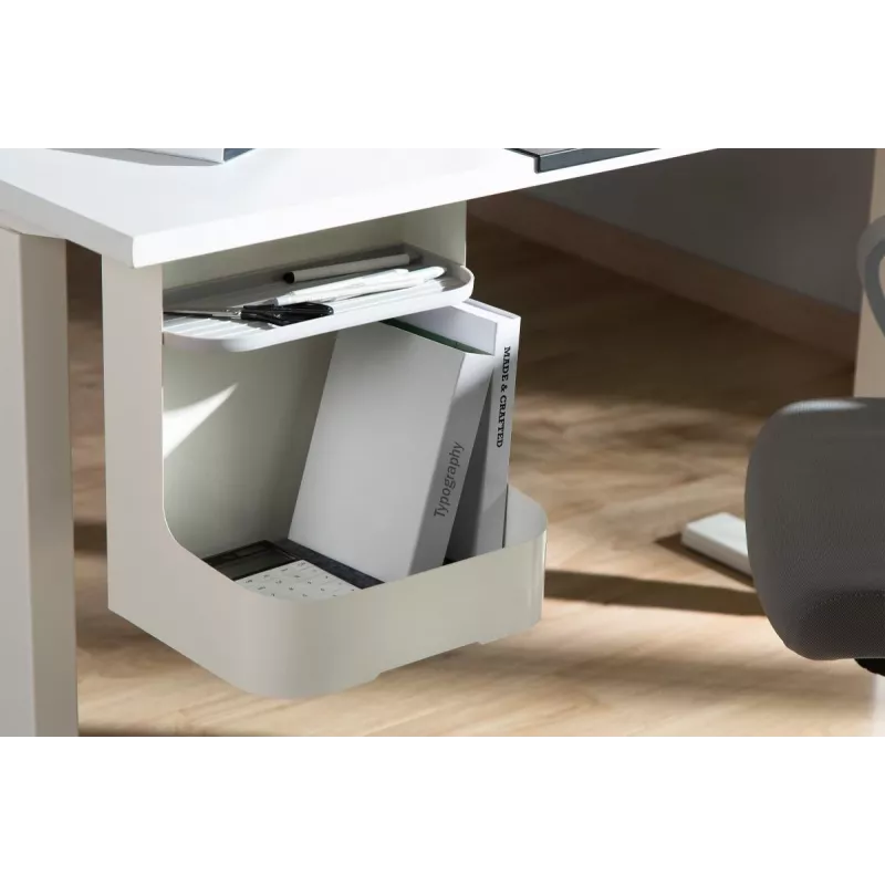 Untertisch-Aufbewahrungsschale Digitus DA-90444 Kunststoff Stahl Weiß 5 kg