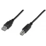 DIGITUS USB-Verbindungskabel, Typ A - B M/M, 3m, USB 2.0 geeignet, schwarz