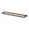 DIGITUS Patchpanel CAT6 Ungeschirmt 24-Port Mit Shutter - Schwarz