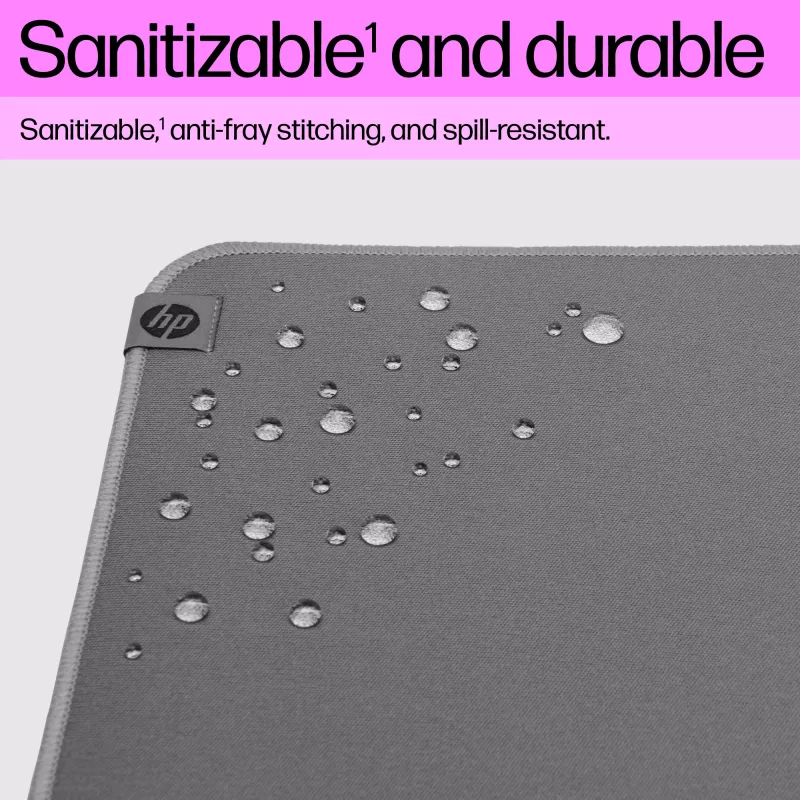 HP 105 desinfizierbares Mauspad, Grau, Monochromatisch, Polyester, Gummi