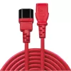 Lindy 0,5 m IEC-Verlängerungskabel, Rot, 0,5 m, C14-Kupplung, C13-Kupplung
