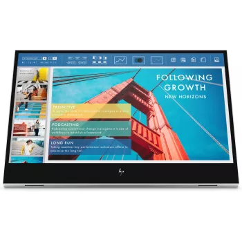 HP E-Series E14 G4 Portable Monitor, 35,6 cm (14 Zoll), 1920 x 1080 Pixel, Full HD, LCD, 5 ms, Silber