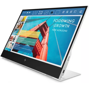 HP E-Series E14 G4 Portable Monitor, 35,6 cm (14 Zoll), 1920 x 1080 Pixel, Full HD, LCD, 5 ms, Silber