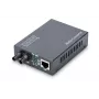 DIGITUS Medienkonverter, Multimode 10/100Base-TX auf 100Base-FX, inkl. Netzteil, ST-Stecker, bis zu 2 km