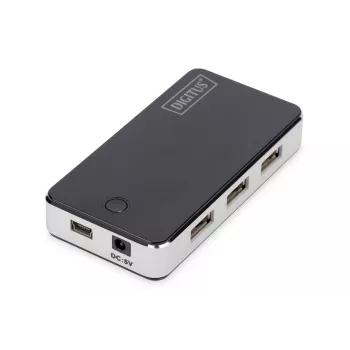 DIGITUS USB 2.0 7-Port Hub Schwarz (da-70222)