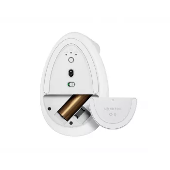 LOGITECH Lift for Mac Vertikale Ergonomische Maus - Off-White/Blassgrau - EMEA