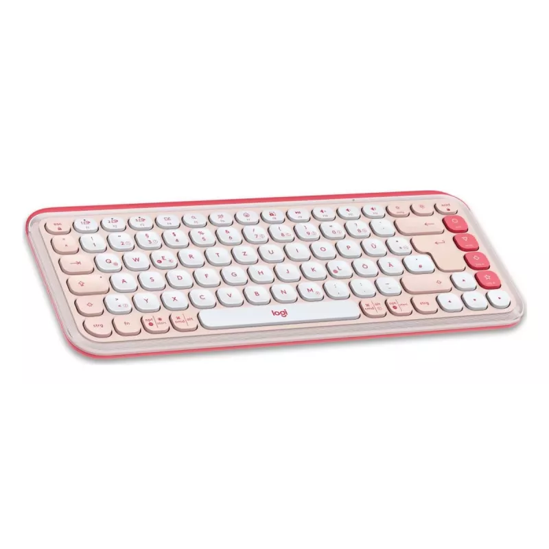 LOGITECH Wireless Combo - Pop Icon - Rose & Off White Qwertz German