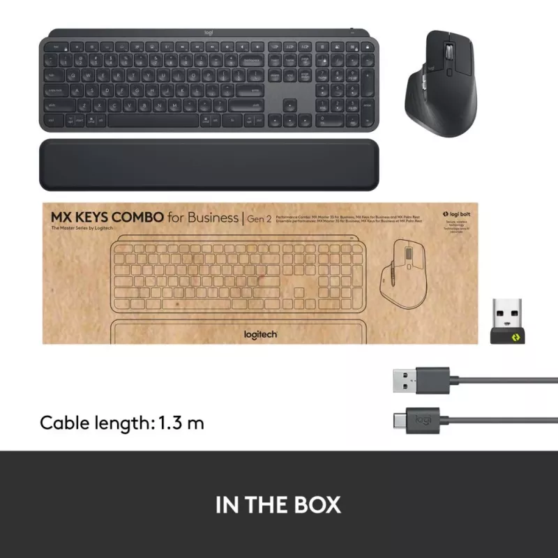 LOGITECH MX Keys Combo For Business Gen 2 - Graphite - Qwerty Esp
