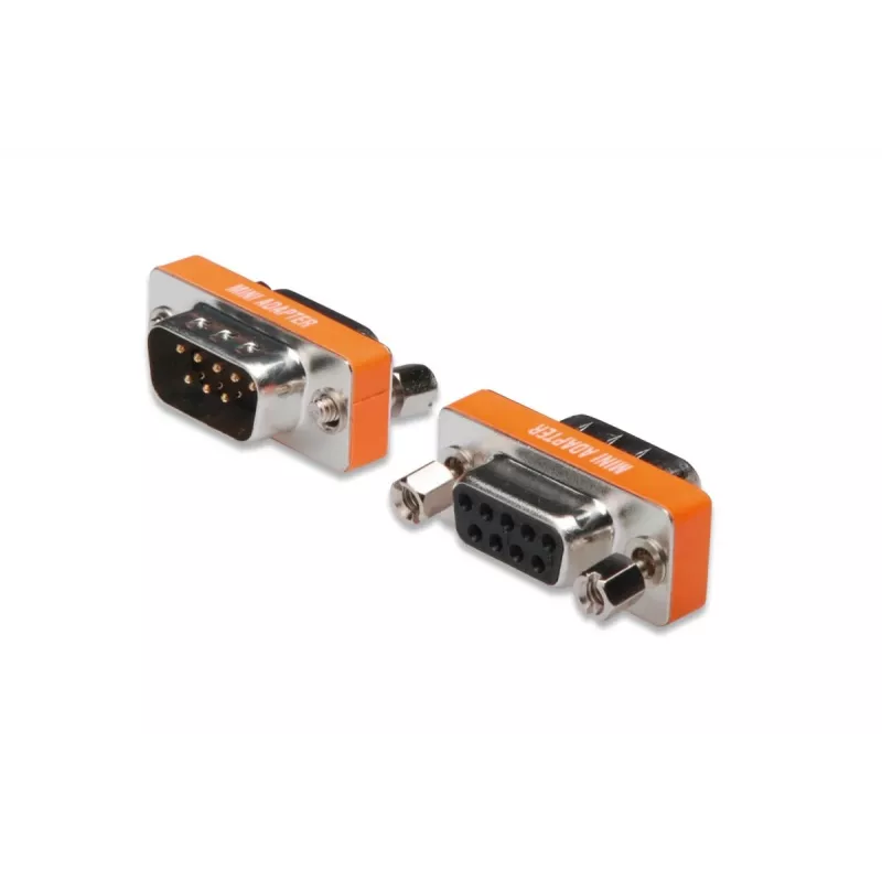 DIGITUS Nullmodem-Adapter, D-Sub9 Metallgehäuse, M/F, mit Sechskantschrauben