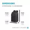 HP Professional 17.3-inch Backpack, Backpack, 740 g