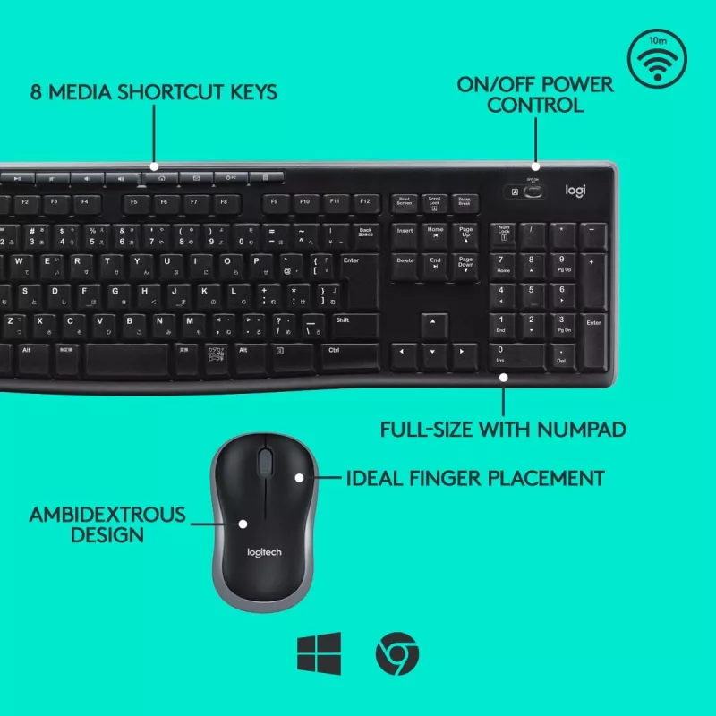 LOGITECH Wireless Desktop Mk270 - QWERTZ Swiss-Lux