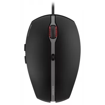 CHERRY GENTIX 4K Kabelmaus, Schwarz, USB, beidhändig, optisch, USB, 3600 DPI, Schwarz
