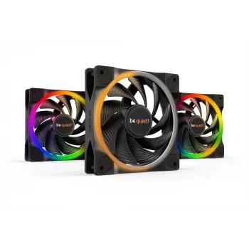 be quiet! Light Wings 120 mm ARGB PWM High-Speed-Lüfter, schwarz, 3er-Pack