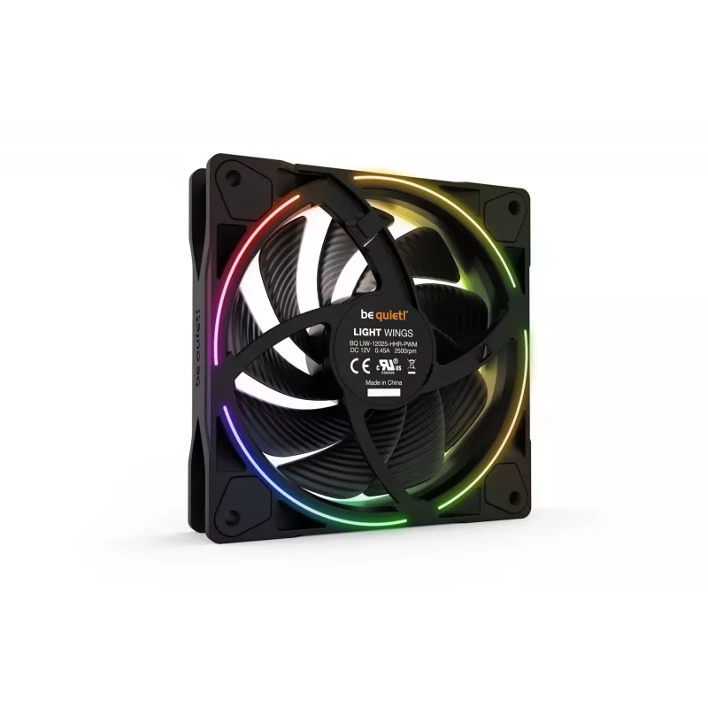 be quiet! Light Wings 120 mm ARGB PWM High-Speed-Lüfter, schwarz, 3er-Pack