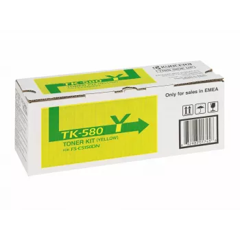 KYOCERA TK-580Y Tonerkartusche 1 Stück Original Gelb