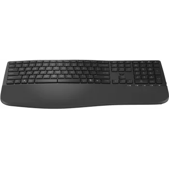 HP 685 Comfort Dual-Mode Keyboard, QWERTY, Full-size (100%), Wireless, RF Wireless + Bluetooth, Membrane, QWERTY, Schwarz