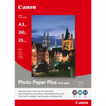 Canon SG-201 Semi-Gloss Photo Paper Plus A3 – 20 Blatt, 260 g/m², A3 (297 x 420 mm)