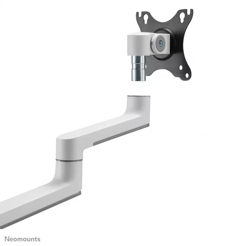 Neomounts DS60-425WH1 Monitorarm 17-27 Zoll - platzsparend, Klemm-/Durchführung, 8 kg, 43,2 cm (17 Zoll), 68,6 cm (27 Zoll), 100 x 100 mm, Weiß