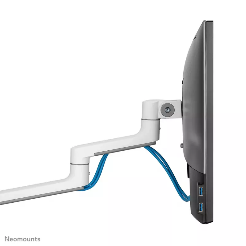 Neomounts DS60-425WH1 Monitorarm 17-27 Zoll - platzsparend, Klemm-/Durchführung, 8 kg, 43,2 cm (17 Zoll), 68,6 cm (27 Zoll), 100 x 100 mm, Weiß