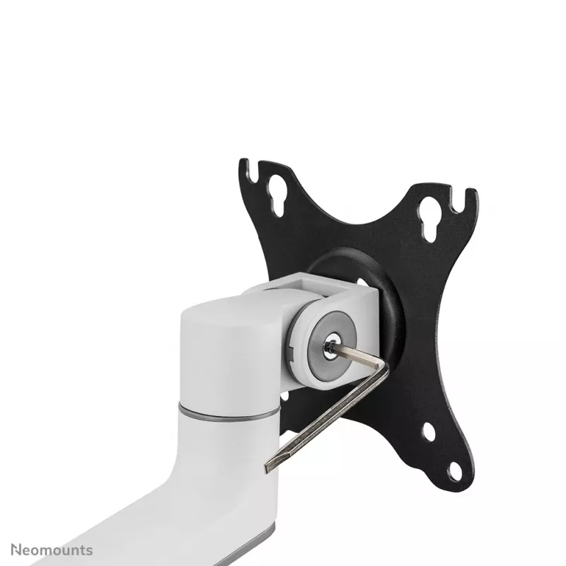 Neomounts DS60-425WH1 Monitorarm 17-27 Zoll - platzsparend, Klemm-/Durchführung, 8 kg, 43,2 cm (17 Zoll), 68,6 cm (27 Zoll), 100 x 100 mm, Weiß