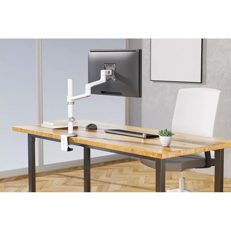 Neomounts DS60-425WH1 Monitorarm 17-27 Zoll - platzsparend, Klemm-/Durchführung, 8 kg, 43,2 cm (17 Zoll), 68,6 cm (27 Zoll), 100 x 100 mm, Weiß