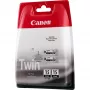 Canon BCI-15BK Schwarz Tintenpatrone (Twin Pack), Schwarz, Pigmenttinte, 2 Stk., 242 Seiten, Multipack