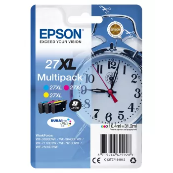 Epson Alarm clock Multipack 3-Farben 27XL DURABrite Ultra Tinte