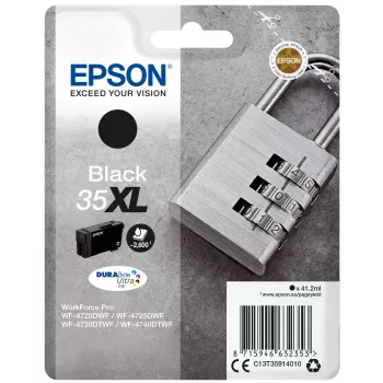 Epson Padlock Einzelpackung Schwarz 35XL DURABrite Ultra Tinte