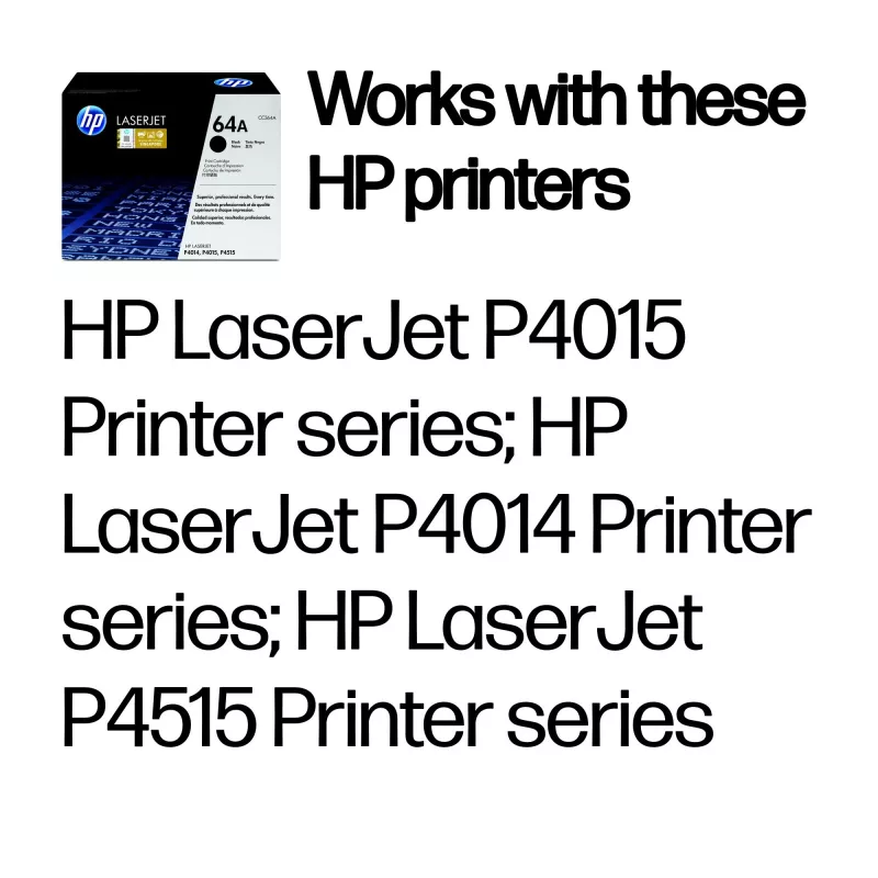 HP 64A Schwarz Original LaserJet Tonerkartusche, 10000 Seiten, Schwarz, 1 Stück