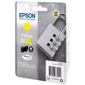 Cartridge Epson Padlock Einzelpackung Gelb 35XL DURABrite Ultra Tinte