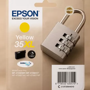 Cartridge Epson Padlock Einzelpackung Gelb 35XL DURABrite Ultra Tinte