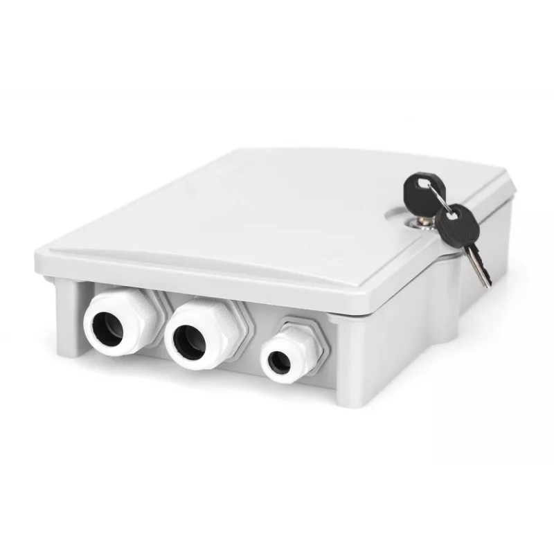DIGITUS Outdoor FTTH Box für 6x SC/DX Adapter, IP65