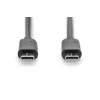 DIGITUS ASSMANN USB Typ-C Verbindungskabel, Typ C zu C M/M, 1m High-Speed Schwarz